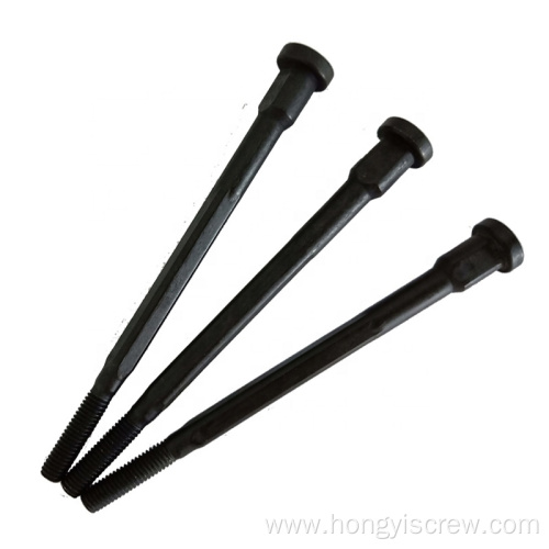 Black Extra Long Bolts Flat Round Head Shoulder